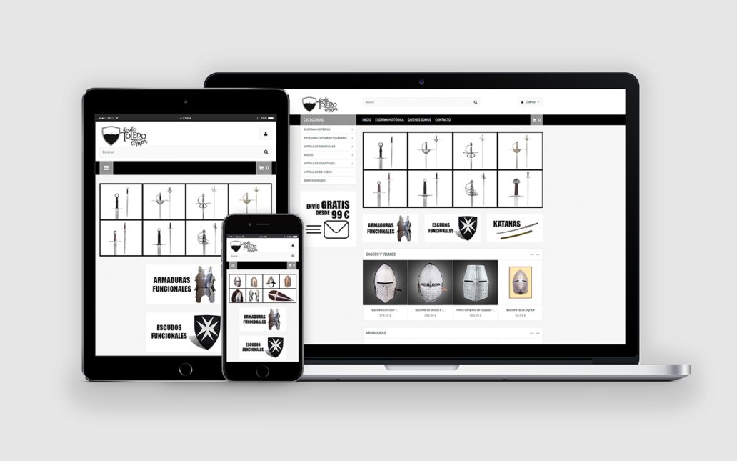 vistas web responsive de Desde Toledo con Amor Creative Studio