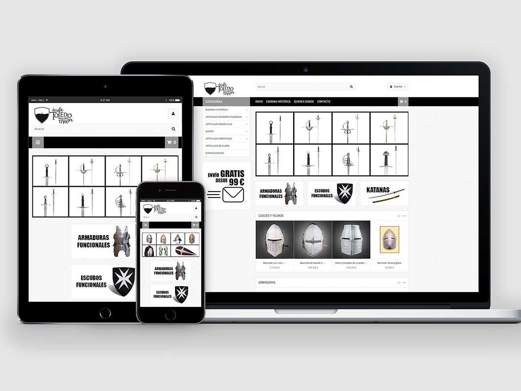 vistas web responsive de Desde Toledo con Amor Creative Studio