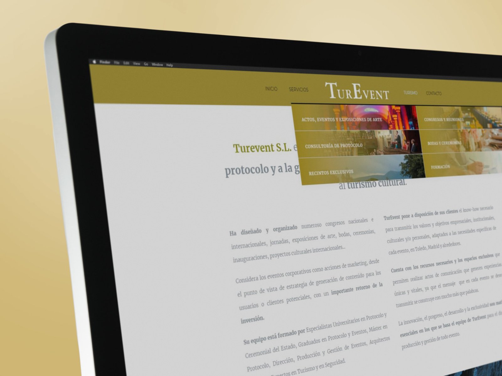 Menú TurEvent - Creative Studio