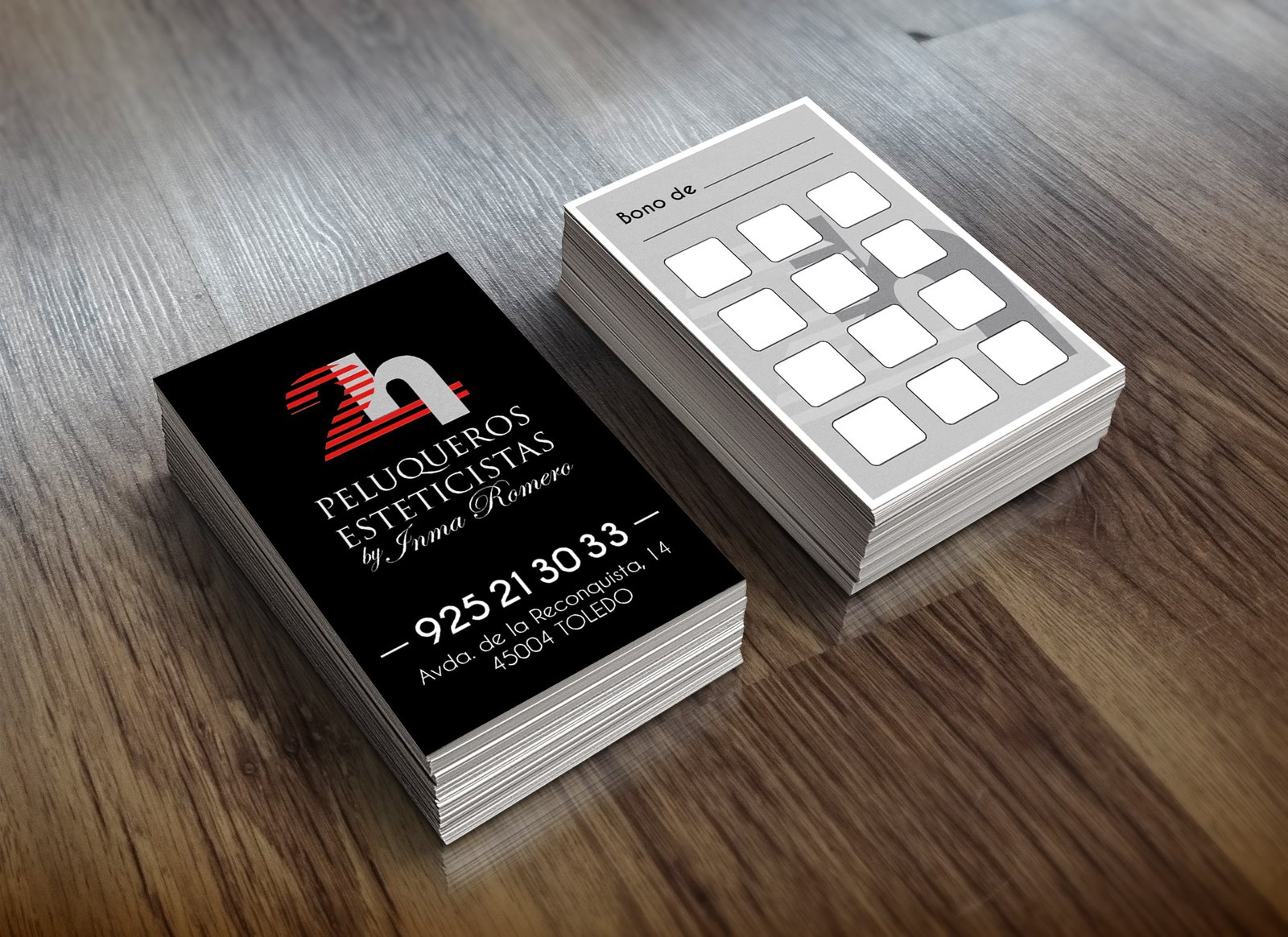 Tarjetas de visita 2h peluqueros y esteticistas - Creative Studio, Diseño, Web y Publicidad en Toledo