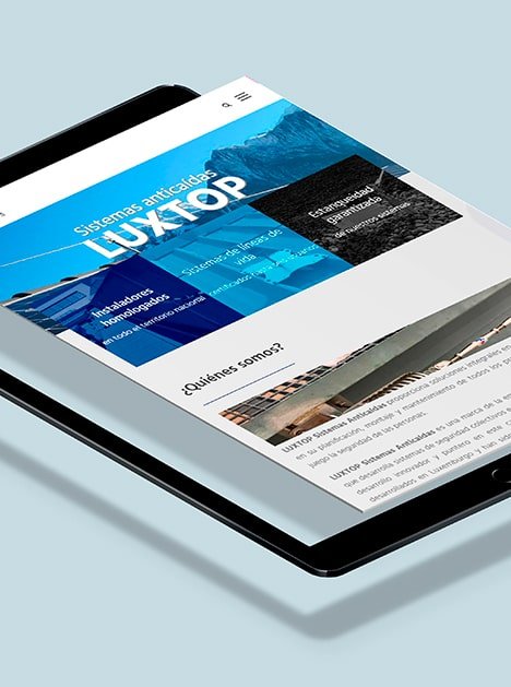 LUXTOP Sistemas anticaídas Principal - Creative Studio, diseño, web y publicidad en Toledo