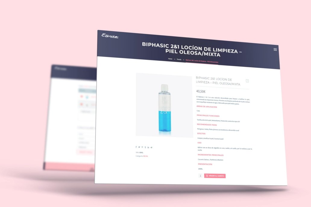 Tienda Online Elixir Centro de Belleza - Creative Studio, diseño, web y publicidad en Toledo