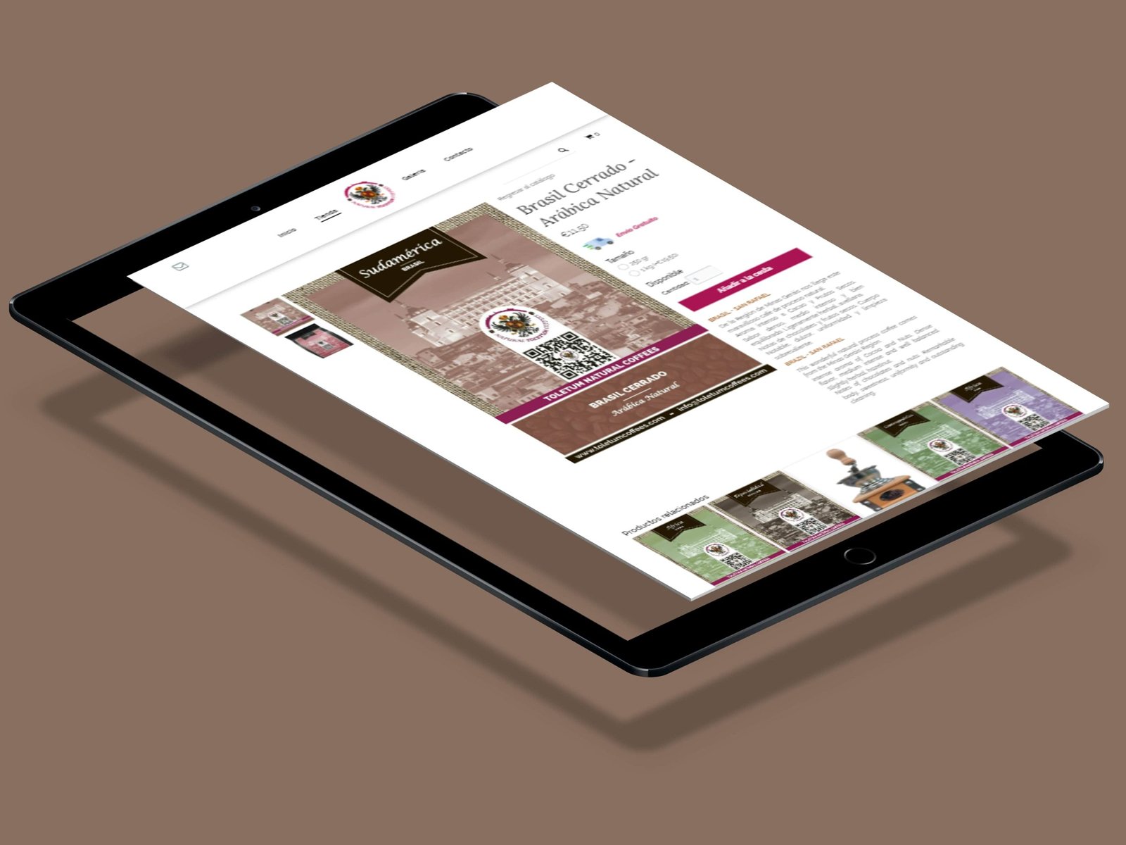 Tienda Online Toletum Natural Coffee - Creative Studio, diseño, web y publicidad en Toledo