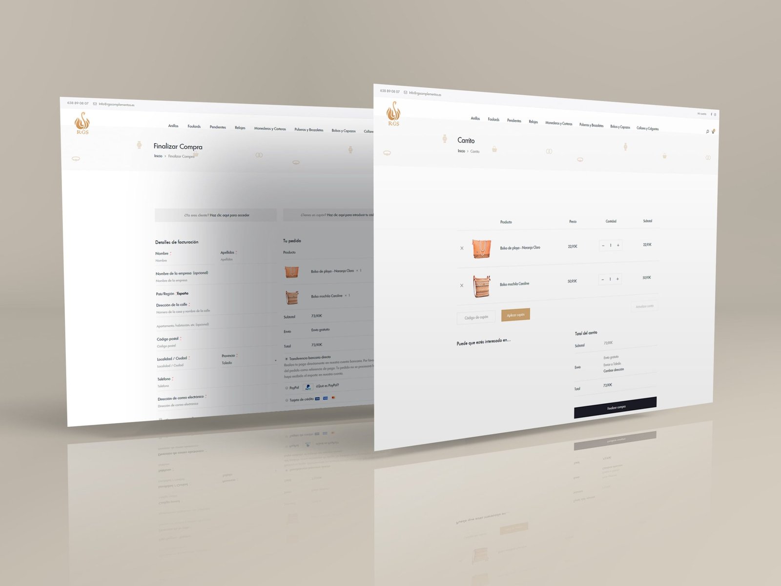 Tienda online RGS Complementos - Creative Studio, diseño, web y publicidad en Toledo