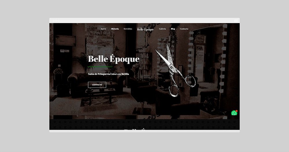 Salón Belle Époque página web - Creative Studio, diseño, web y publicidad en Toledo