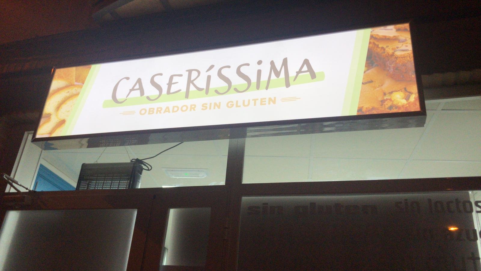 Rótulo Caseríssima, obrador sin gluten - Creative Studio, diseño, web y publicidad en Toledo