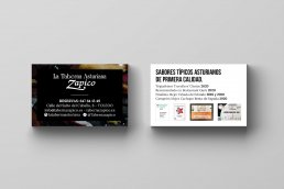 Tarjeta de visita Taberna Asturiana Zapico - Creative Studio, diseño, web y publicidad en Toledo